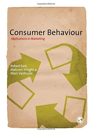 Consumer Behaviour Applications in Marketing