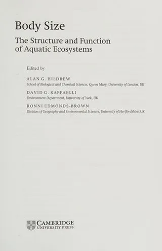 Body size: the structure and function of aquatic ecosystems