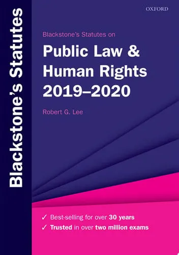 Blackstone's Statutes on Public Law and Human Rights 2019-2020