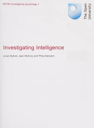 INVESTIGATING INTELLIGENCE