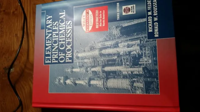 Elementary Principles of Chemical Processes
