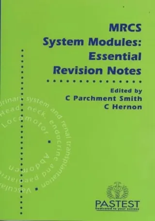 MRCS systems modules: essential revision notes