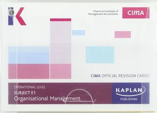 CIMA. Subject E1. Organisational management: revision cards