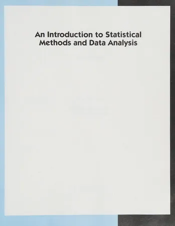 An Introduction to Statistical Methods and Data Analysis