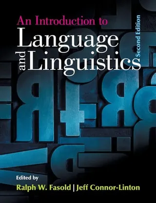An introduction to language and linguistics